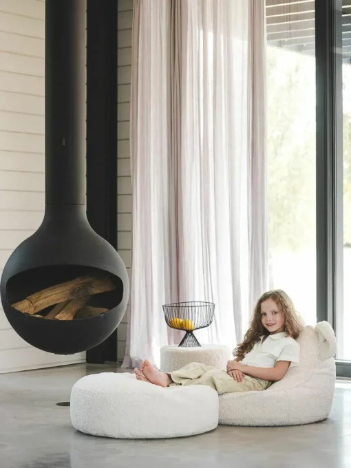 Kinder-Pouf Sugar aus Teddy, Ø 65 cm