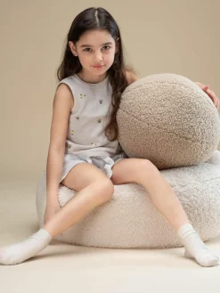 Kinder-Pouf Sugar aus Teddy, Ø 65 cm