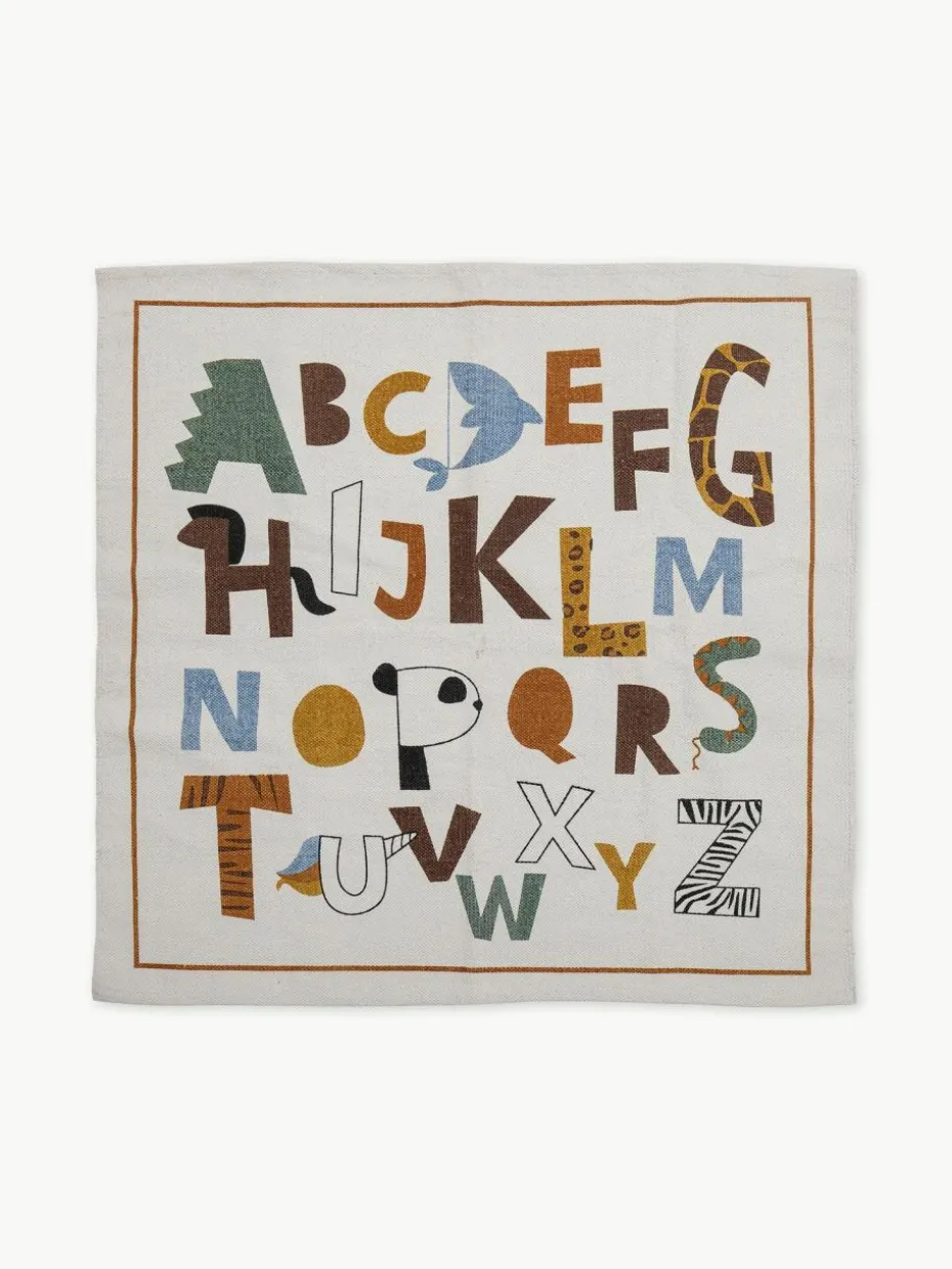 Kinderteppich Memmo mit buntem Alphabetdruck