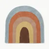 Kinderteppich Rainbow aus Wolle in Regenbogenform