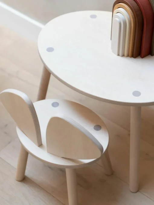 Kindertisch Mouse mit Kinderstuhl, 2er-Set