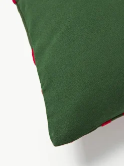 Kissenhülle Whatever mit bestickter Aufschrift