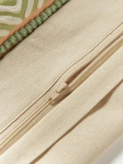 Kissenhülle Whatever mit bestickter Aufschrift