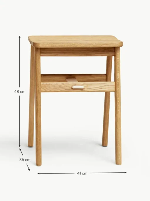 Klappbarer Hocker Angle aus Eichenholz