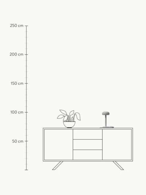 Kleine dimmbare LED-Tischlampe Emendo mit Ladestation