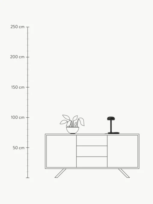 Kleine dimmbare LED-Tischlampe Emendo mit Ladestation