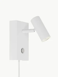 Kleine dimmbare LED-Wandleuchte Omari mit Stecker