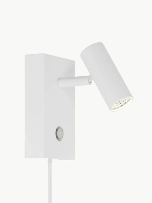Kleine dimmbare LED-Wandleuchte Omari mit Stecker