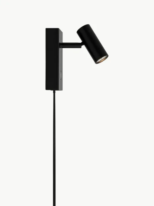 Kleine dimmbare LED-Wandleuchte Omari mit Stecker