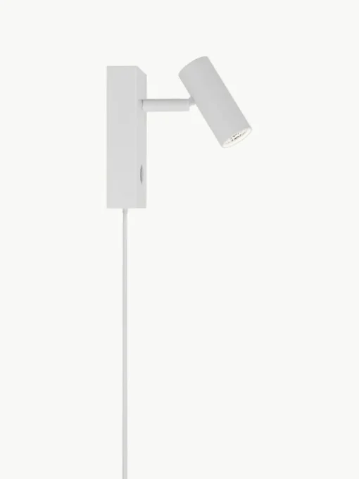 Kleine dimmbare LED-Wandleuchte Omari mit Stecker