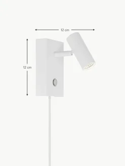 Kleine dimmbare LED-Wandleuchte Omari mit Stecker