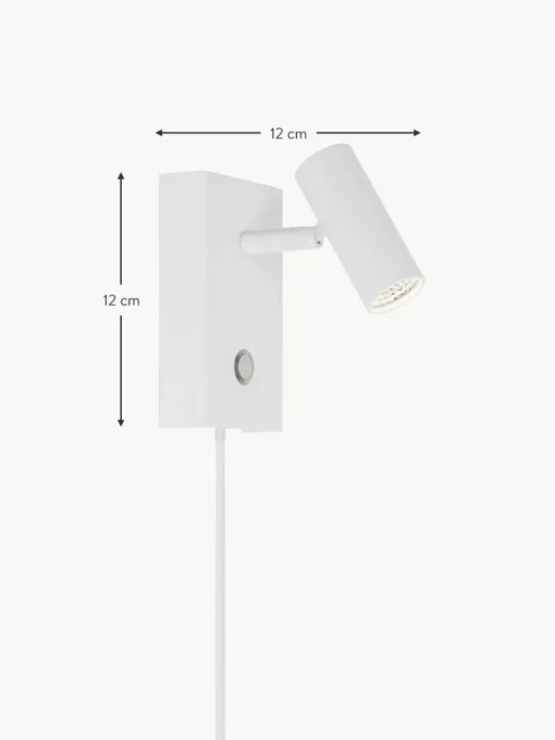 Kleine dimmbare LED-Wandleuchte Omari mit Stecker