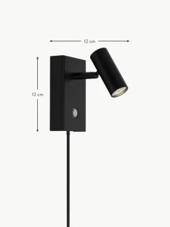 Kleine dimmbare LED-Wandleuchte Omari mit Stecker