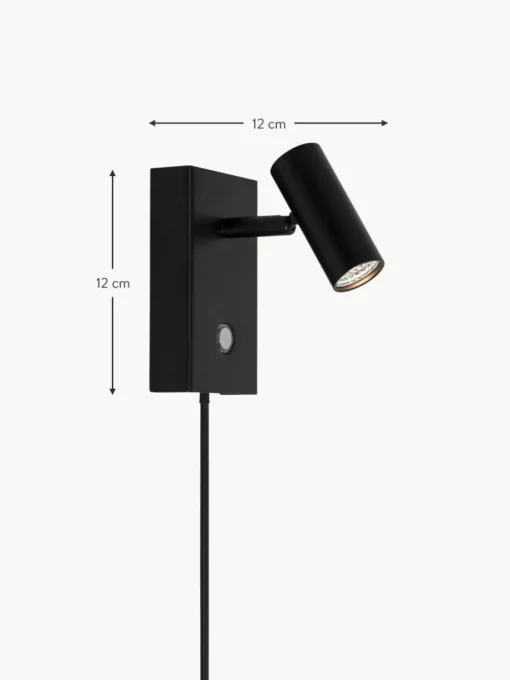 Kleine dimmbare LED-Wandleuchte Omari mit Stecker