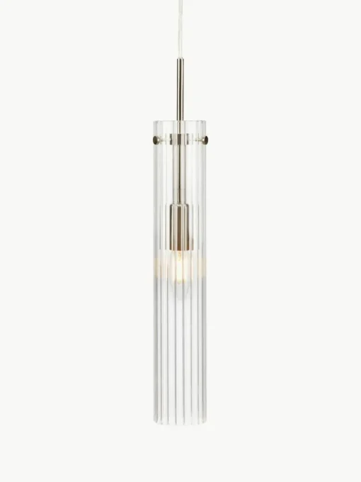 Kleine Glas-Pendelleuchte Tubo