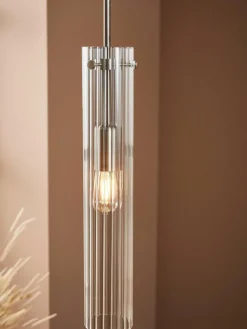 Kleine Glas-Pendelleuchte Tubo