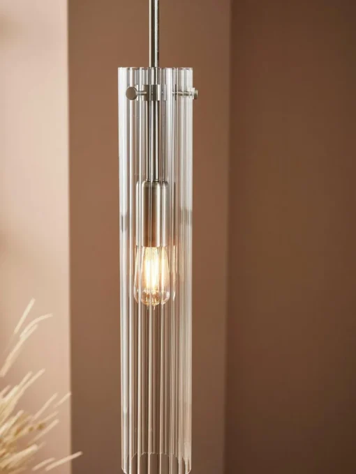 Kleine Glas-Pendelleuchte Tubo