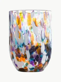 Kleine handgefertigte Wassergläser Splash, 6 Stück