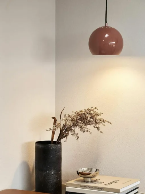 Kleine Kugel-Pendelleuchte Ballbraun