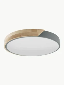 Kleine LED-Deckenleuchte Benoa mit Holzdekor