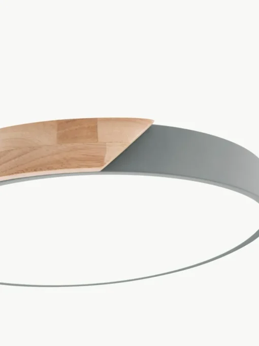 Kleine LED-Deckenleuchte Benoa mit Holzdekor