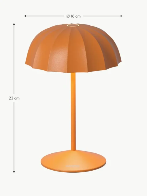 Kleine mobile LED-Außentischlampe Ombrellino, dimmbar