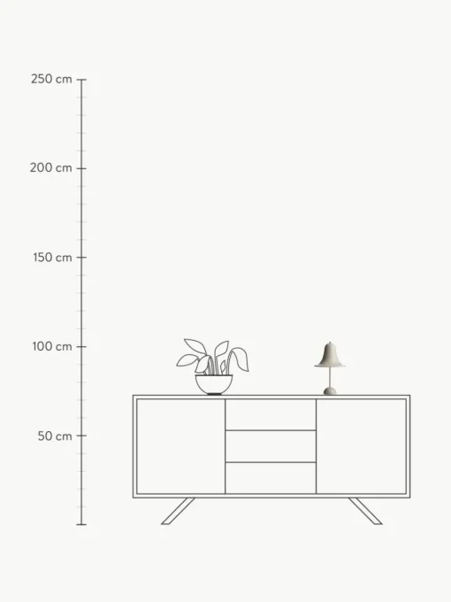 Kleine mobile LED-Tischlampe Pantop, Design Verner Panton