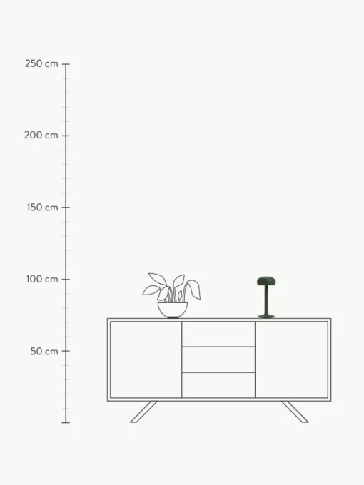 Kleine mobile LED-Tischlampe Emendo, dimmbar