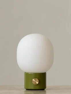 Kleine mobile Tischlampe JWDA mit USB-Anschluss, dimmbar