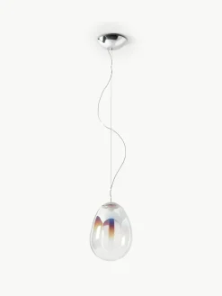 Kleine mundgeblasene LED-Pendelleuchte Stellar Nebula, dimmbar