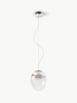 Kleine mundgeblasene LED-Pendelleuchte Stellar Nebula, dimmbar