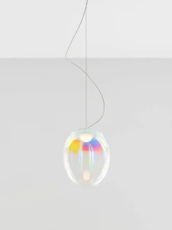 Kleine mundgeblasene LED-Pendelleuchte Stellar Nebula, dimmbar