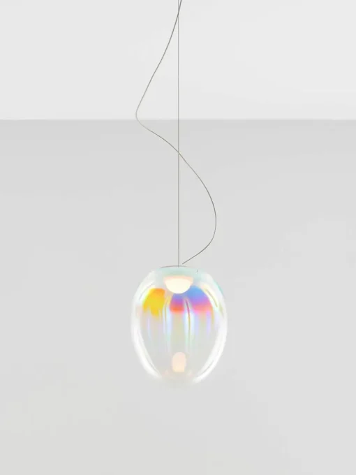 Kleine mundgeblasene LED-Pendelleuchte Stellar Nebula, dimmbar