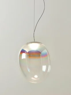 Kleine mundgeblasene LED-Pendelleuchte Stellar Nebula, dimmbar