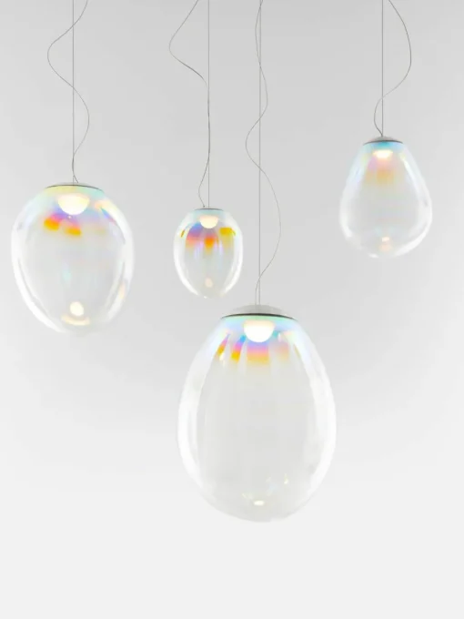 Kleine mundgeblasene LED-Pendelleuchte Stellar Nebula, dimmbar