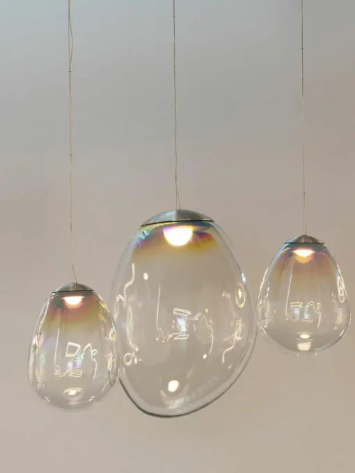 Kleine mundgeblasene LED-Pendelleuchte Stellar Nebula, dimmbar
