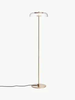 Kleine mundgeblasene LED-Stehlampe Blossi, dimmbar