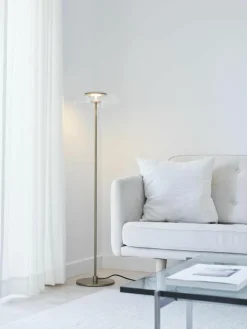 Kleine mundgeblasene LED-Stehlampe Blossi, dimmbar