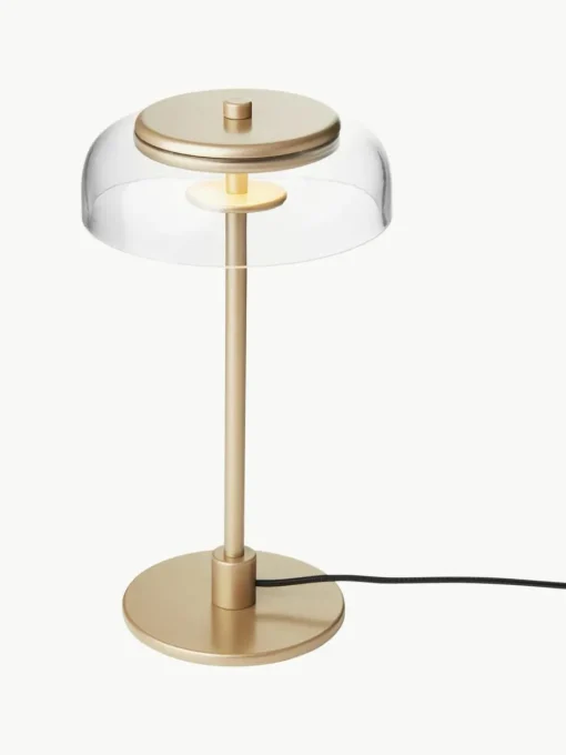 Kleine mundgeblasene LED-Tischlampe Blossi, dimmbar
