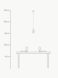 Kleine Pendelleuchte Cafe aus Opalglas