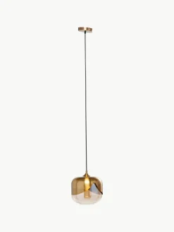 Kleine Pendelleuchte Golden Goblet aus Glas