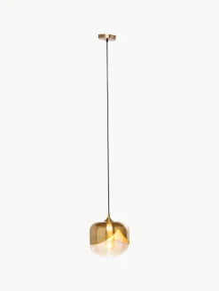 Kleine Pendelleuchte Golden Goblet aus Glas