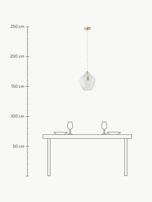 Kleine Pendelleuchte Lee aus Glas