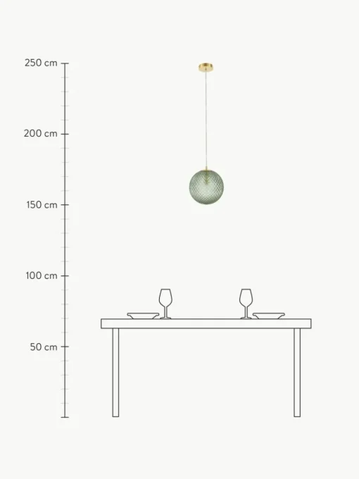 Kleine Pendelleuchte Lorna aus Glas