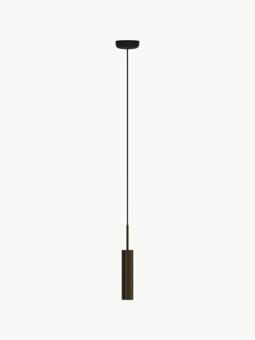 Kleine Pendelleuchte Tubulaire mit geriffelter Oberfläche, H 24 cm