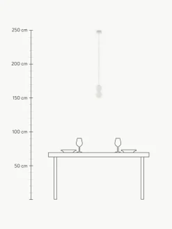 Kleine Pendelleuchte Zero aus Glas und Beton