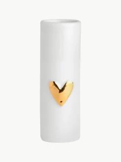 Kleine Porzellan-Vasen Heart, 2 Stück