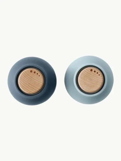 Kleine Salz- & Pfeffermühle Bottle Grinder mit Buchenholzdeckel, 2er-Set
