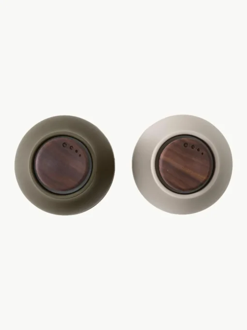 Kleine Salz- & Pfeffermühle Bottle Grinder mit Walnussholzdeckel, 2er-Set