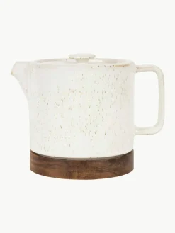 Kleine Teekanne Nordika mit Akazienholzsockel, 700 ml